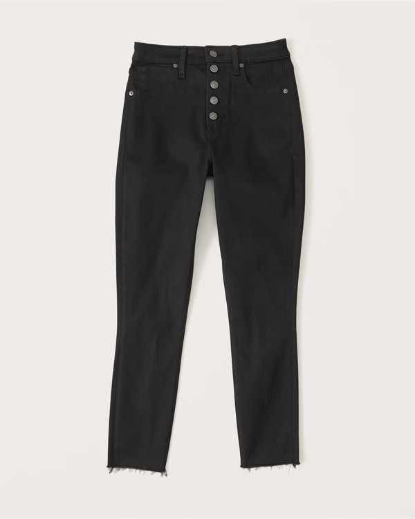 Women's Curve Love High Rise Super Skinny Ankle Jean | Women's Clearance | Abercrombie.com | Abercrombie & Fitch (US)