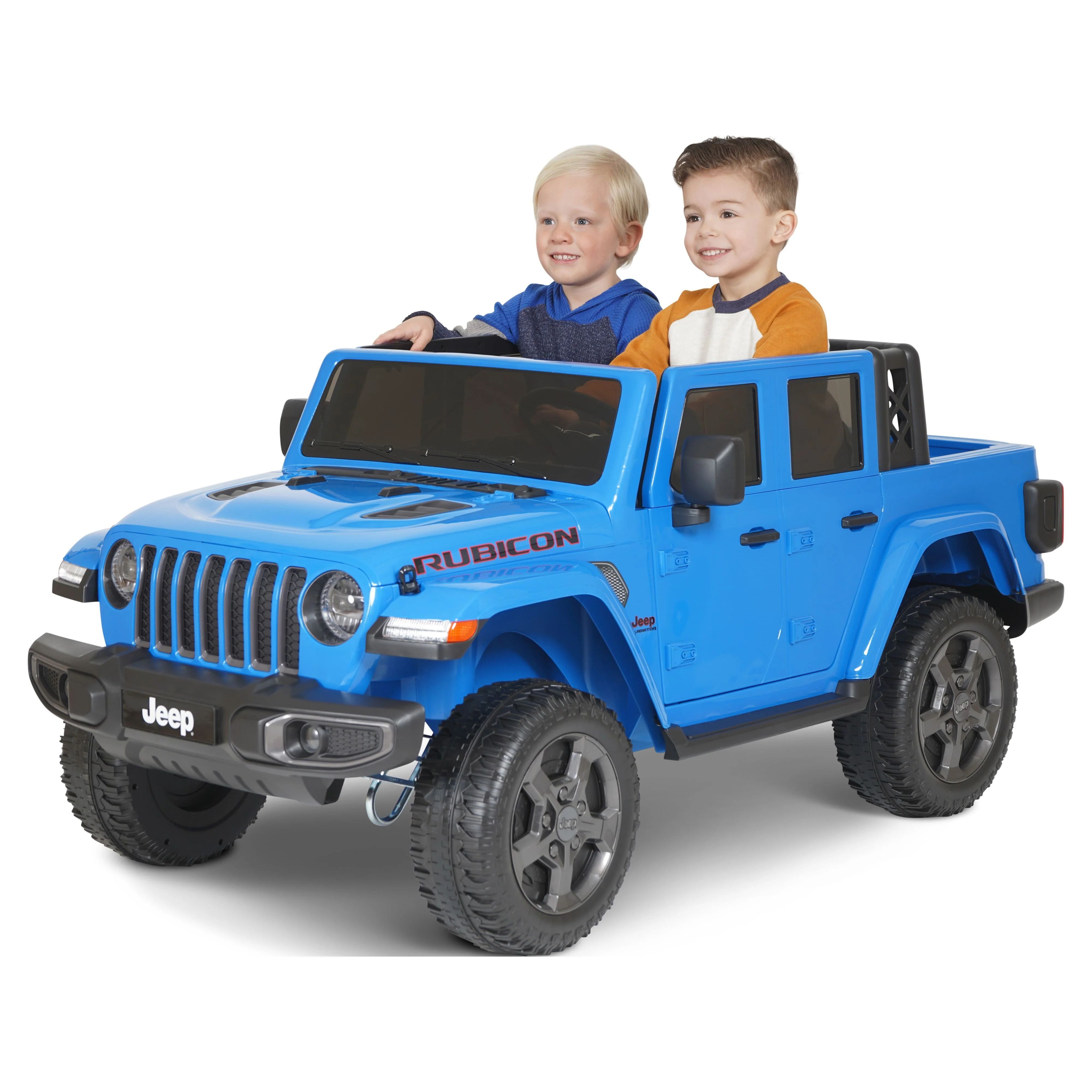 12V Jeep Gladiator Rubicon Battery Powered Ride-on by Hyper Toys, 2-Seater, Blue, for a Child Age... | Walmart (US)