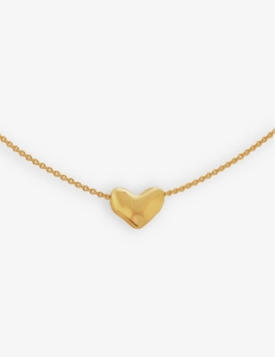 Heart-Charm 18ct Yellow Gold-Plated Vermeil Sterling-Silver Pendant Necklace | Selfridges