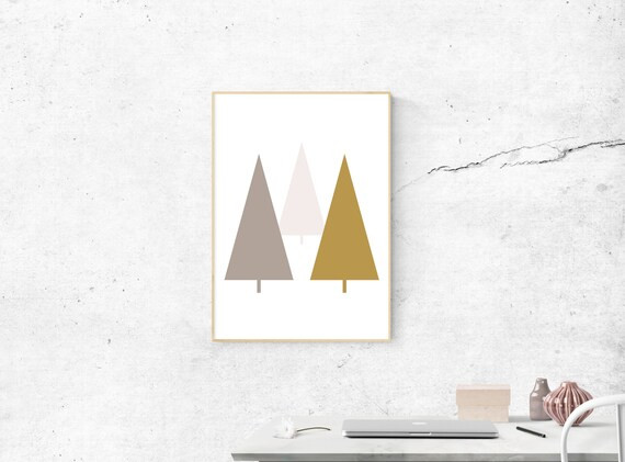 Boho Christmas Tree Print | Festive Winter Wall Art | Etsy (US)