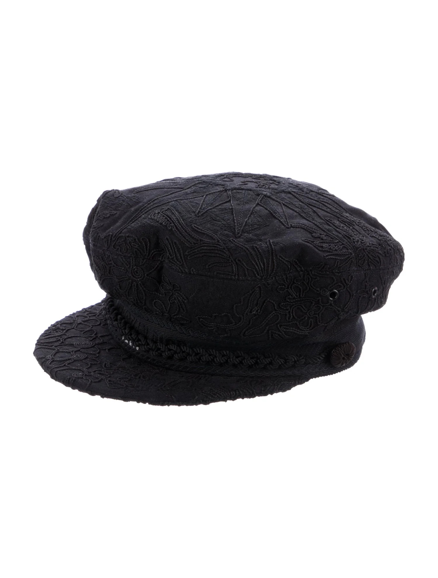 Embroidered Newsboy Hat | The RealReal