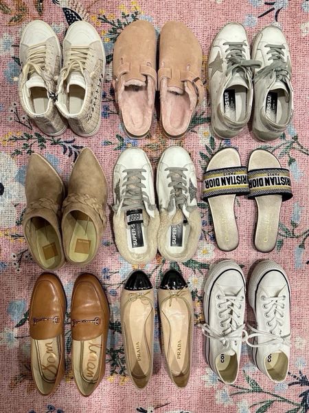 Shoes I’ll be wearing - high top sneakers, Birkenstock Boston clogs, golden goose sneakers and mules, Dior sandals in a fall color way, mules, loafers, ballet flats, converse high tops



#LTKSeasonal #LTKstyletip #LTKshoecrush
