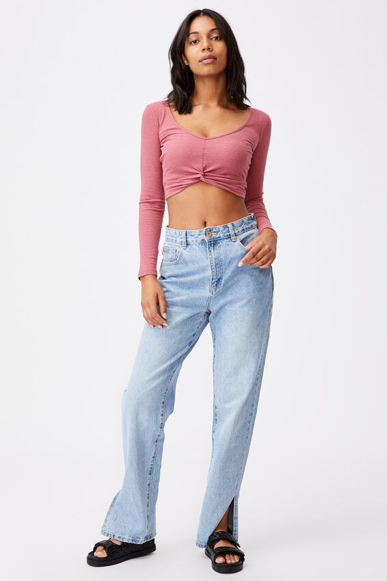 Tilly Twist Front Long Sleeve Top | Cotton On (ANZ)