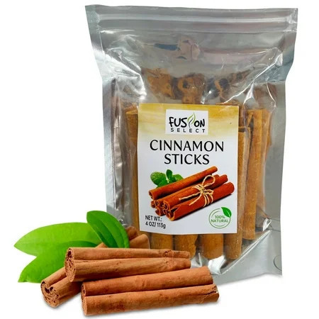 Fusion Select Cinnamon Sticks - Whole Canela Bark Pieces for Asian, Indian, & Middle Eastern Cuisine - Herbs & Spices for Baking & Cooking - Packed in a Clear Resealable Pouch - 4 oz | Walmart (US)
