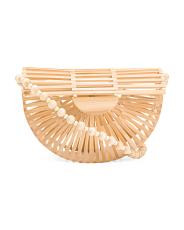 Wooden Beaded Shoulder Bag | TJ Maxx