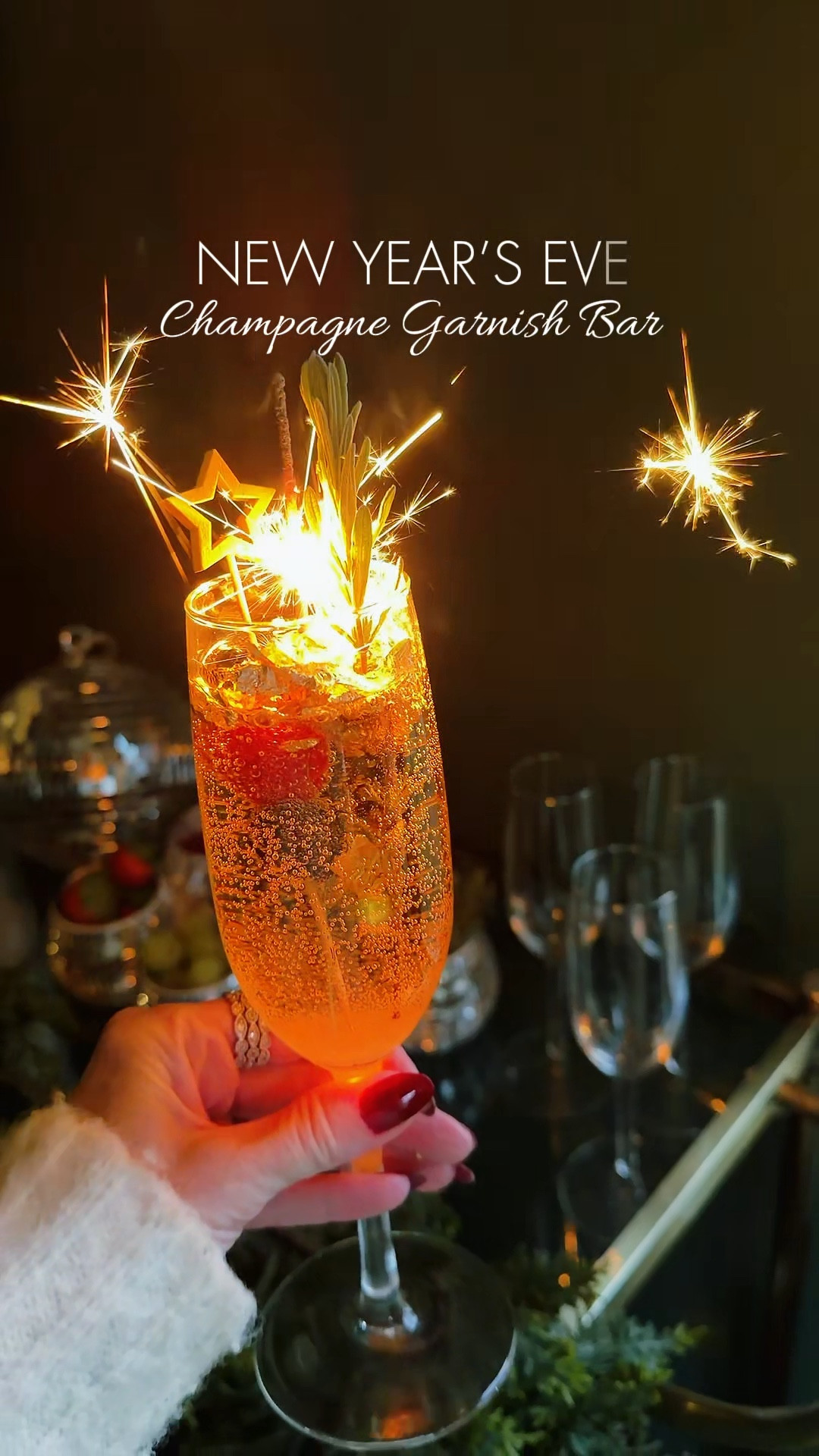 If you’re keeping New Year’s Eve simple but still want it to feel special, check this idea out! ✨

I used these adorable glass disco ball vases to set up an easy champagne garnish bar that requires no hosting, no full bar, no major prep. Just a few classic add-ins (fresh berries, cherries, sugar cubes) and suddenly it feels like you did something fancy!

#LTKHoliday #LTKfoodie #LTKHome