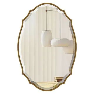 Irregular Framed Handmade Wall Mirror - Brown Gold - 20*30*0.59 | Bed Bath & Beyond