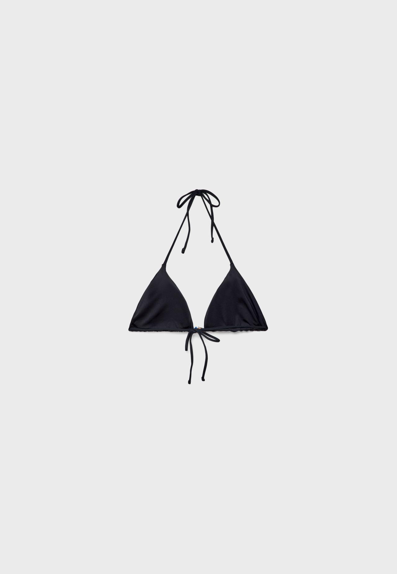 Triangel-Bikini-Top mit Keramik-Charm | Stradivarius DE