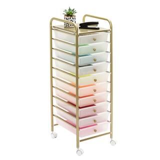 Honey Can Do 10-Drawer Gold Rolling Storage Cart | Michaels | Michaels Stores