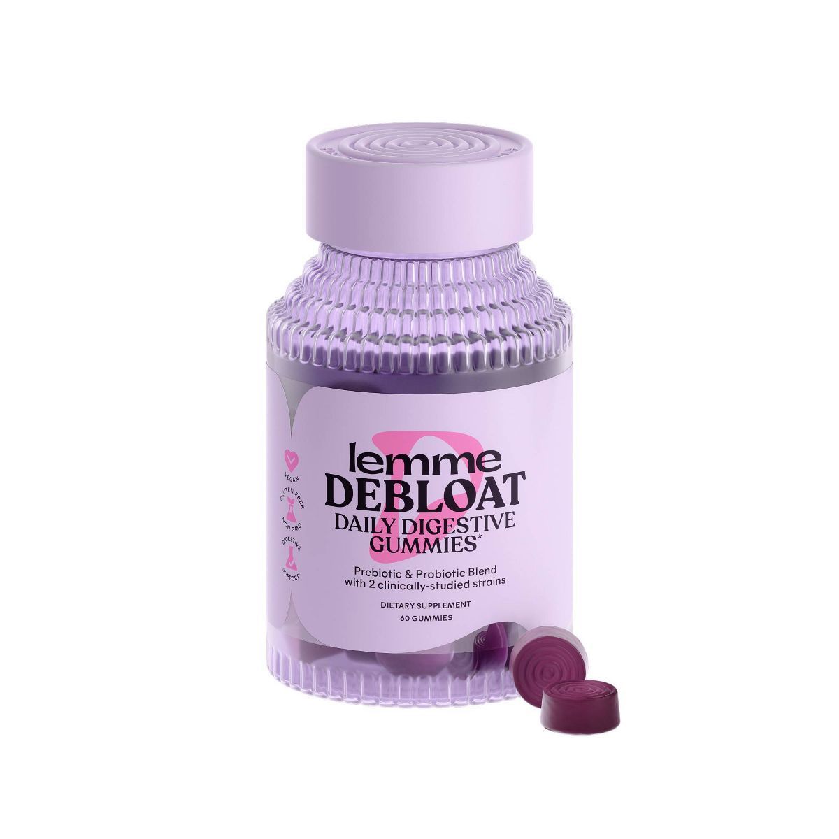 Lemme Debloat Daily Digestive Probiotic Vegan Gummies - 60ct | Target