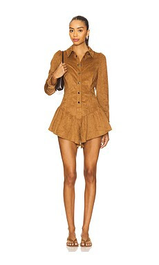 SAYLOR Enid Romper in Taupe from Revolve.com | Revolve Clothing (Global)