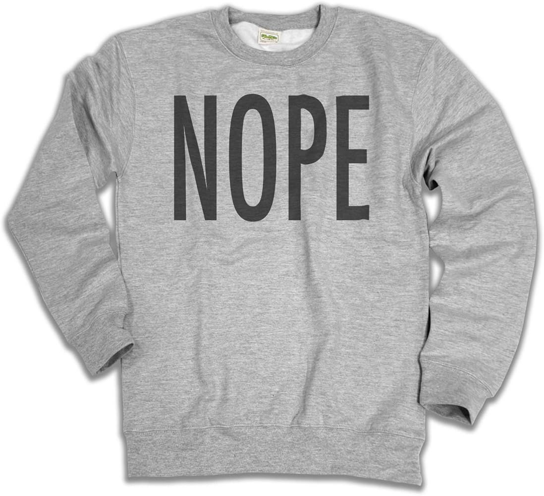 Nope Funny Mens & Ladies Unisex Fit Slogan Sweatshirt | Amazon (US)
