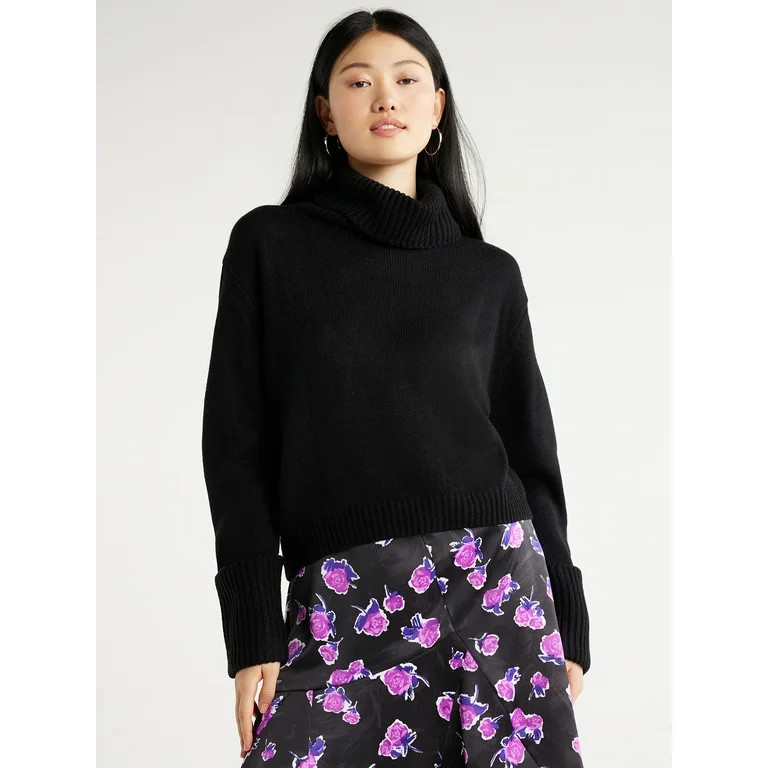 Scoop Women’s Chunky Turtleneck Sweater, Sizes XS-XXL | Walmart (US)