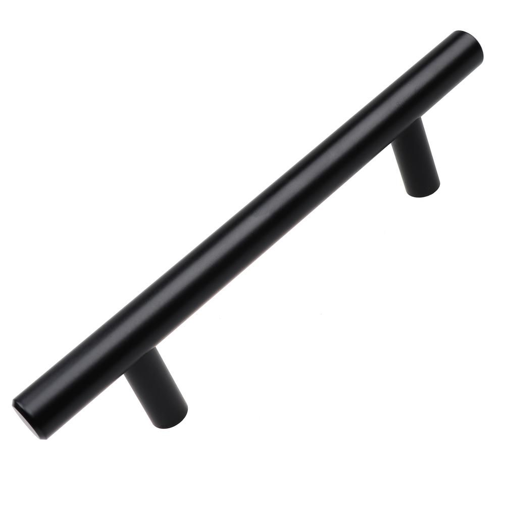 3-3/4 in. Matte Black Solid Cabinet Handle Drawer Bar Pulls (10-Pack) | The Home Depot