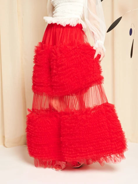 DREAM Pigment Tulle Ruffle Maxi Skirt | Sister Jane (UK)