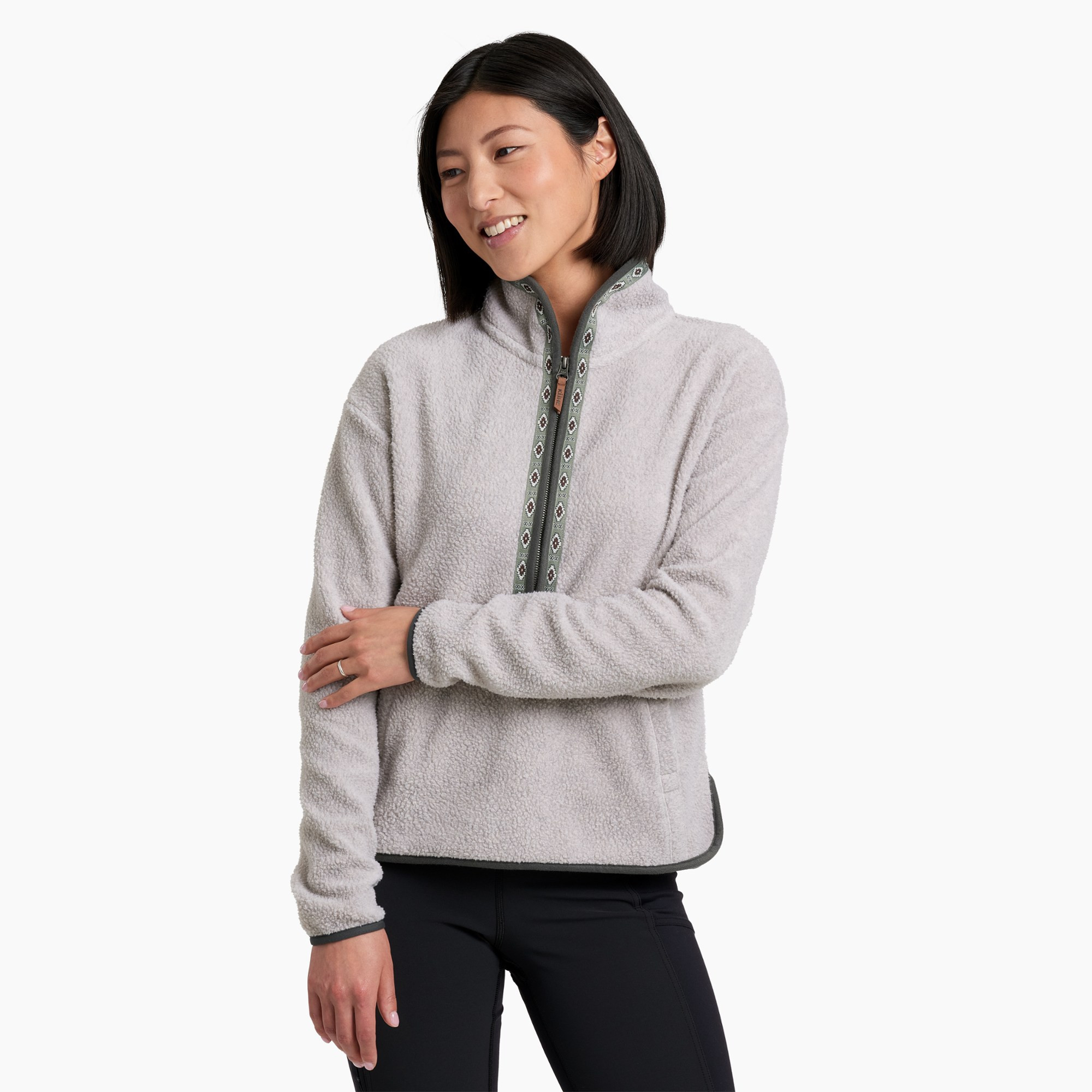 KUHL Women's Hygge Half-Zip Pullover Khaki XS | REI