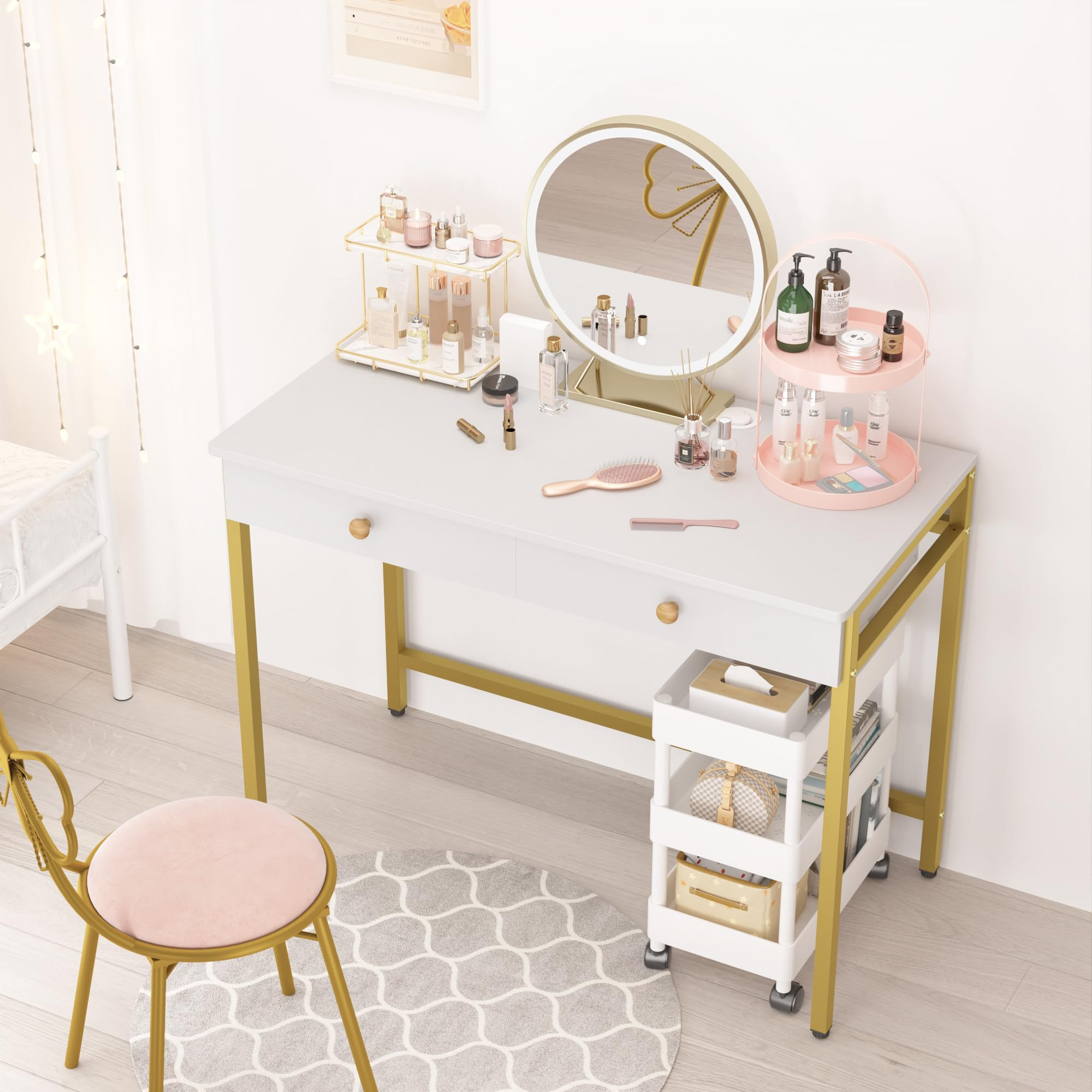 Weehom Computer Desk with Drawers, Home Office Desk for Writing, Studying, and Gaming - Sturdy an... | Amazon (US)