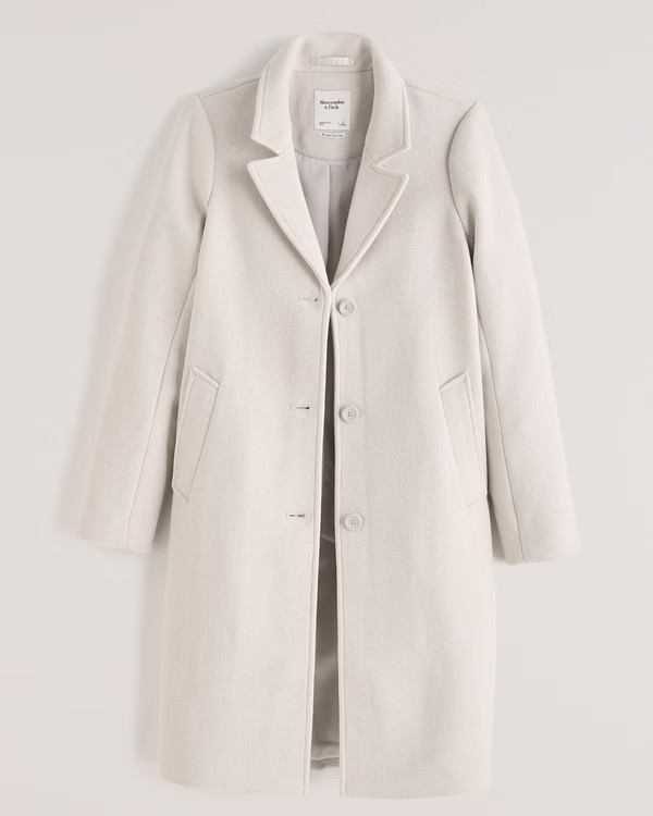 Women's Wool-Blend Dad Coat | Women's Coats & Jackets | Abercrombie.com | Abercrombie & Fitch (US)