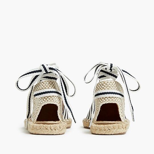 Striped d'Orsay lace-up espadrilles | J.Crew Factory