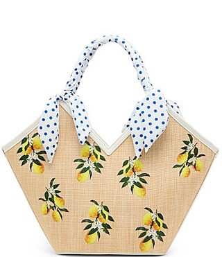 Betsey Johnson Don't Be Tarty Lemon Straw Tote - Natural | Dillard's
