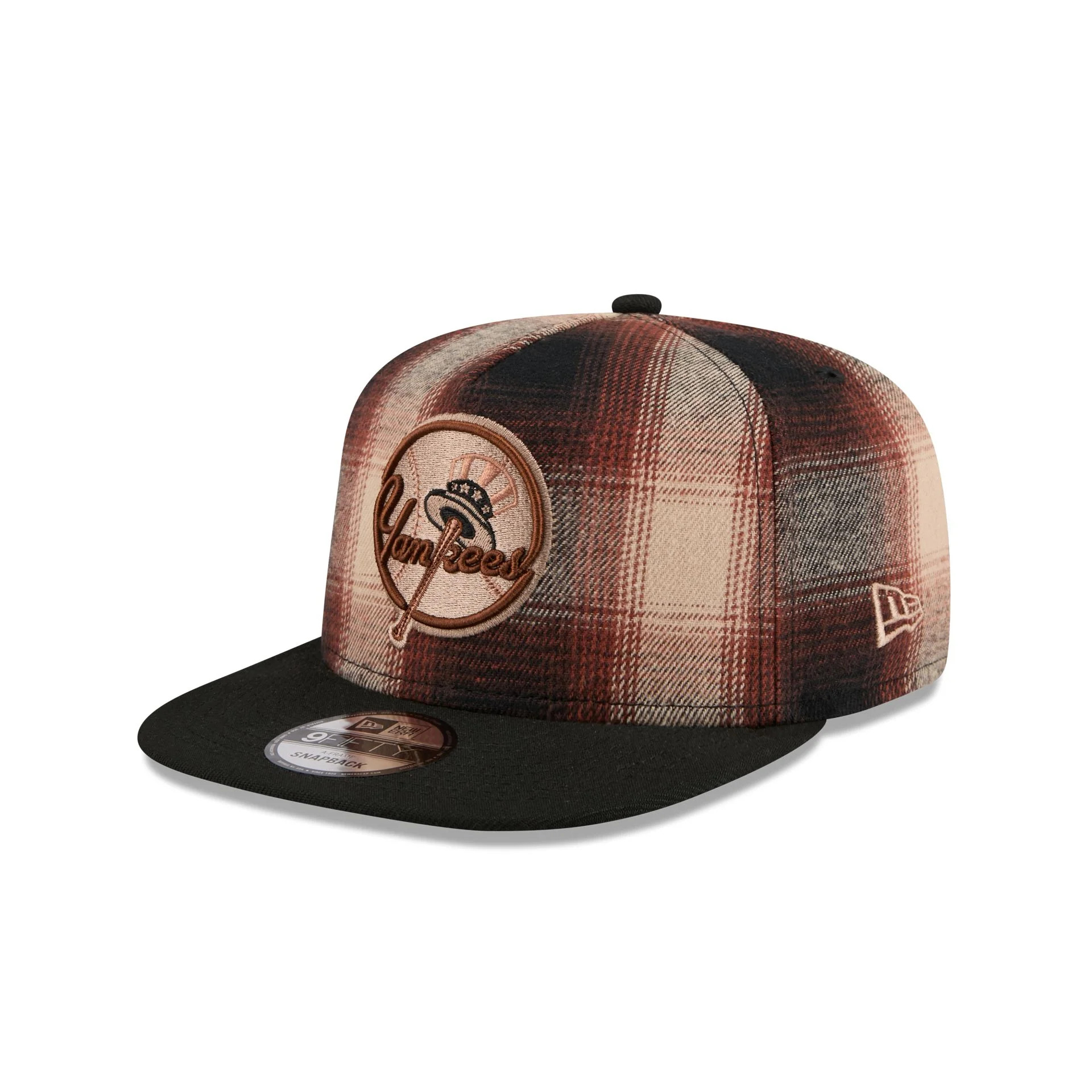 New York Yankees Grunge Plaid 9FIFTY A-Frame Adjustable Hat | New Era (US)