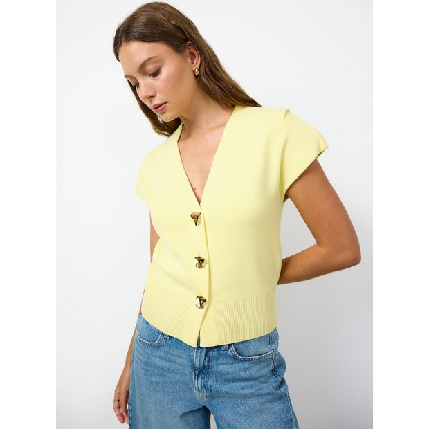 Buy Light Yellow V Neck Cardigan M | Cardigans | Tu | Tu Clothing