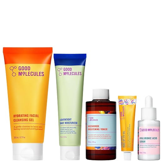 Good Molecules Daily Skincare Routine Set with Hydrating Facial Cleanser | Complete daily routine... | Amazon (US)