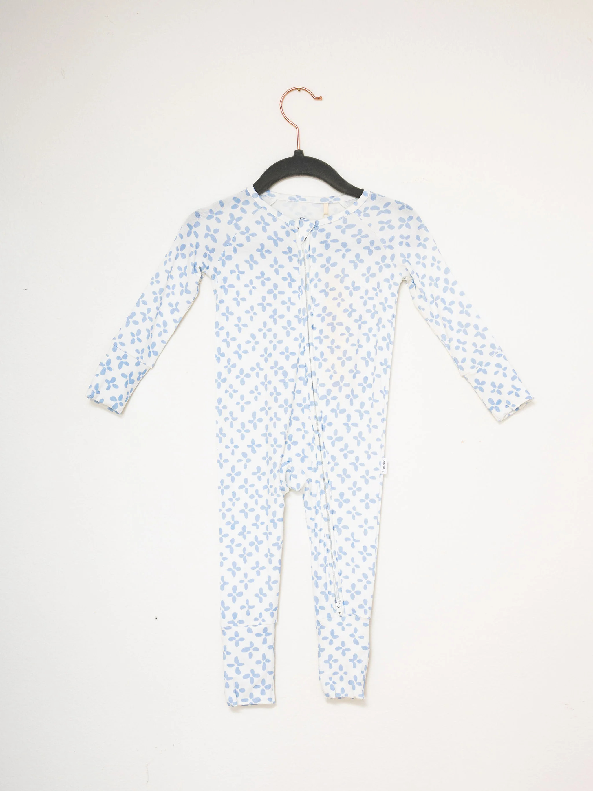 Sleep Romper - Light Blue Clover | The Uptown Baby