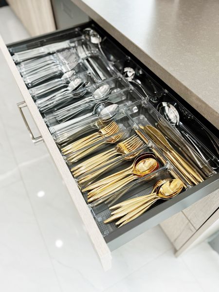 Multi size clear drawer inserts help you customize for your particular space and items

#LTKhome