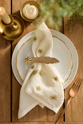 Celestial Embroidery Linen Napkins, Set of 2 | Terrain