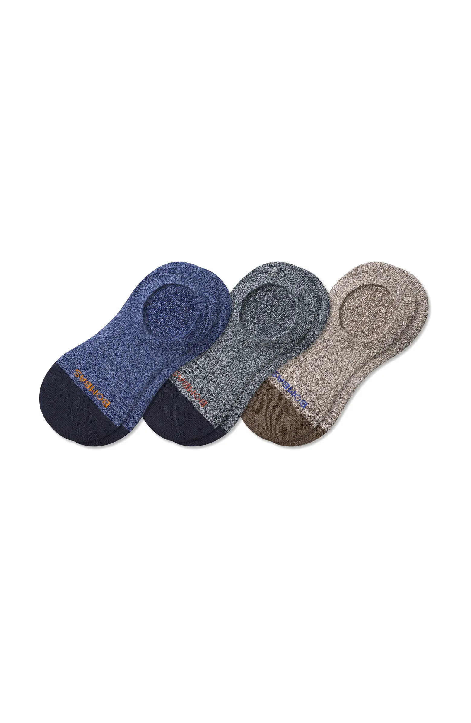 Assorted 3-Pack Marl Cushioned No-Show Socks | Nordstrom