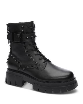 Women's Lucas Studded Lace Up Buckled Boots | Bloomingdale's (US)