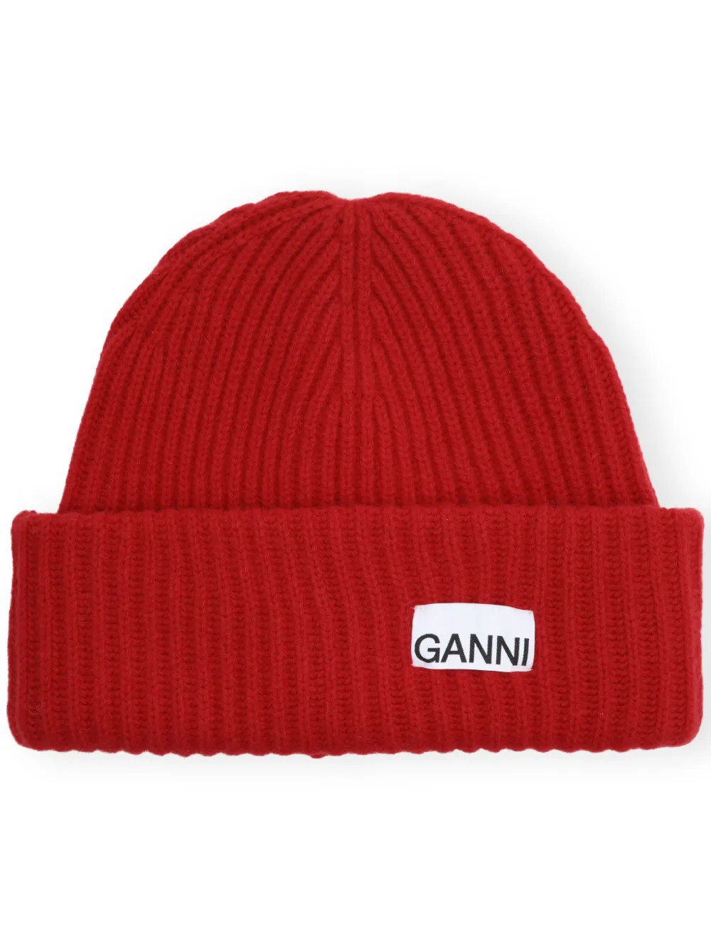 logo-patch ribbed wool beanie | Farfetch Global