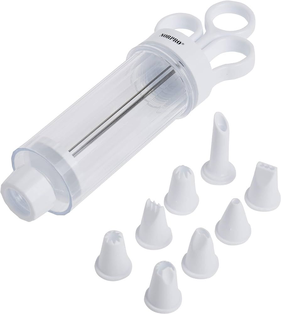 Norpro Cupcake Injector/Decorating Icing Set, 9-Piece Set, Stainless Steel, Multicolor | Amazon (US)