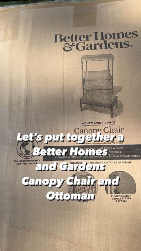 This Better Homes and Gardens Canopy Chair with Ottoman is the perfect spring addition to your front porch or a patio. Everything needed to put it together is in the box and the instructions were super easy. I had it together in about an hour. I think it looks great, is very sturdy and it’s on sale! You will regret not buying this when they are gone.

#walmartfinds #walmarthome #patiofurniture #betterhomesandgardens #makeyourspaceyours #outdoorstyle #styleyourspace #tropicalvibes

#LTKhome