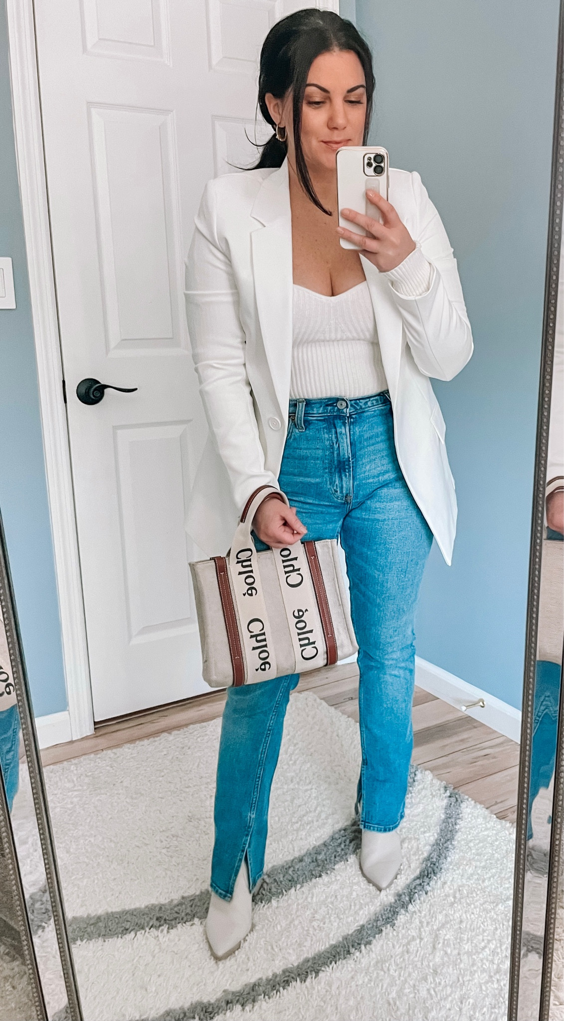 Blazer comes in all different colors. My Chloe tote is small but old so I linked a similar, newer model.

#LTKstyletip #LTKSeasonal #LTKFind