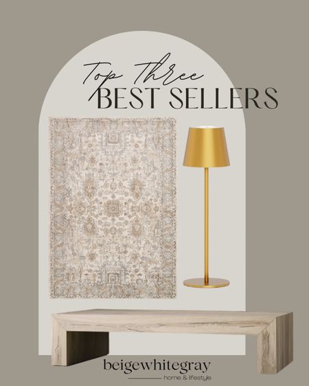 Your top 3 favorites for this week! My coffee table from Arhaus, my neural living room rug and my chargeable mini lamp that’s super versatile! 

#LTKFind #LTKstyletip #LTKhome