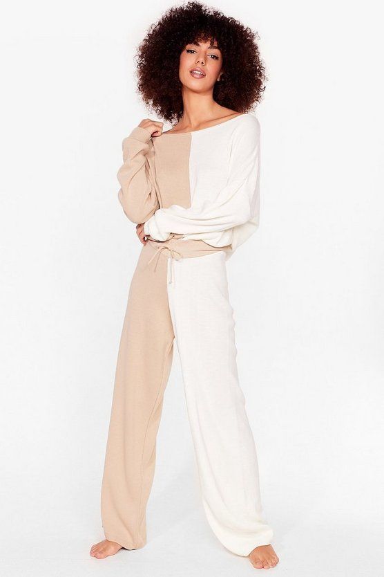 Set the Two-Tone Wide-Leg Trousers Lounge Set | NastyGal (UK, IE)