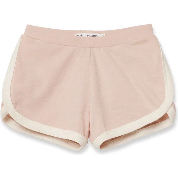 Francoise Jersey Gym Shorts, Rose Dust And Natural Dawn | Maisonette