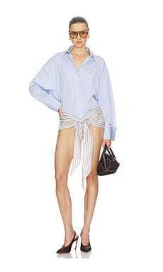 THE ATTICO Mini Shirt Dress in Multicolor from Revolve.com | Revolve Clothing (Global)