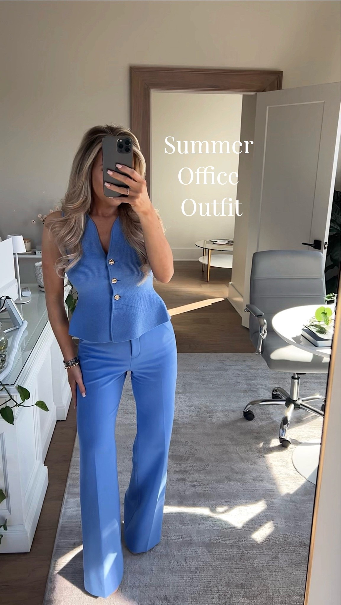 Affordable Summer Office Outfit I’m wearing on REPEAT 🙌🏻

Wearing size 0 reg in pants. 

#workwear #summerworkoutfits #officeoutfits

#LTKootd