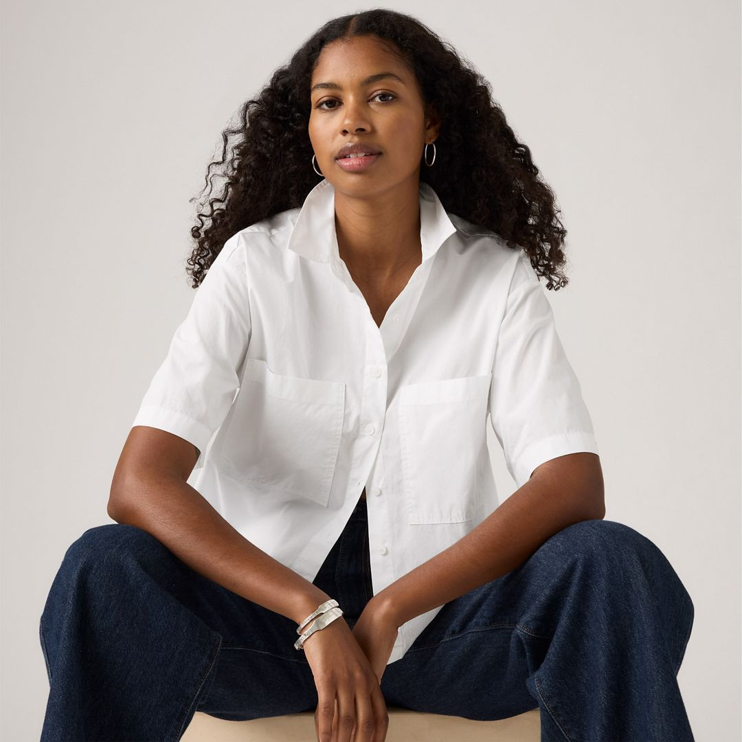 Levi's Harlie Short-Sleeve Cropped Shirt - Women's XS | Levi's US