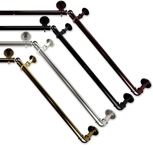 A&F Rod Decor 1 inch Pipe Bay Window Curtain Rod 23"-41", 41"-78"- Antique Brass | Amazon (US)