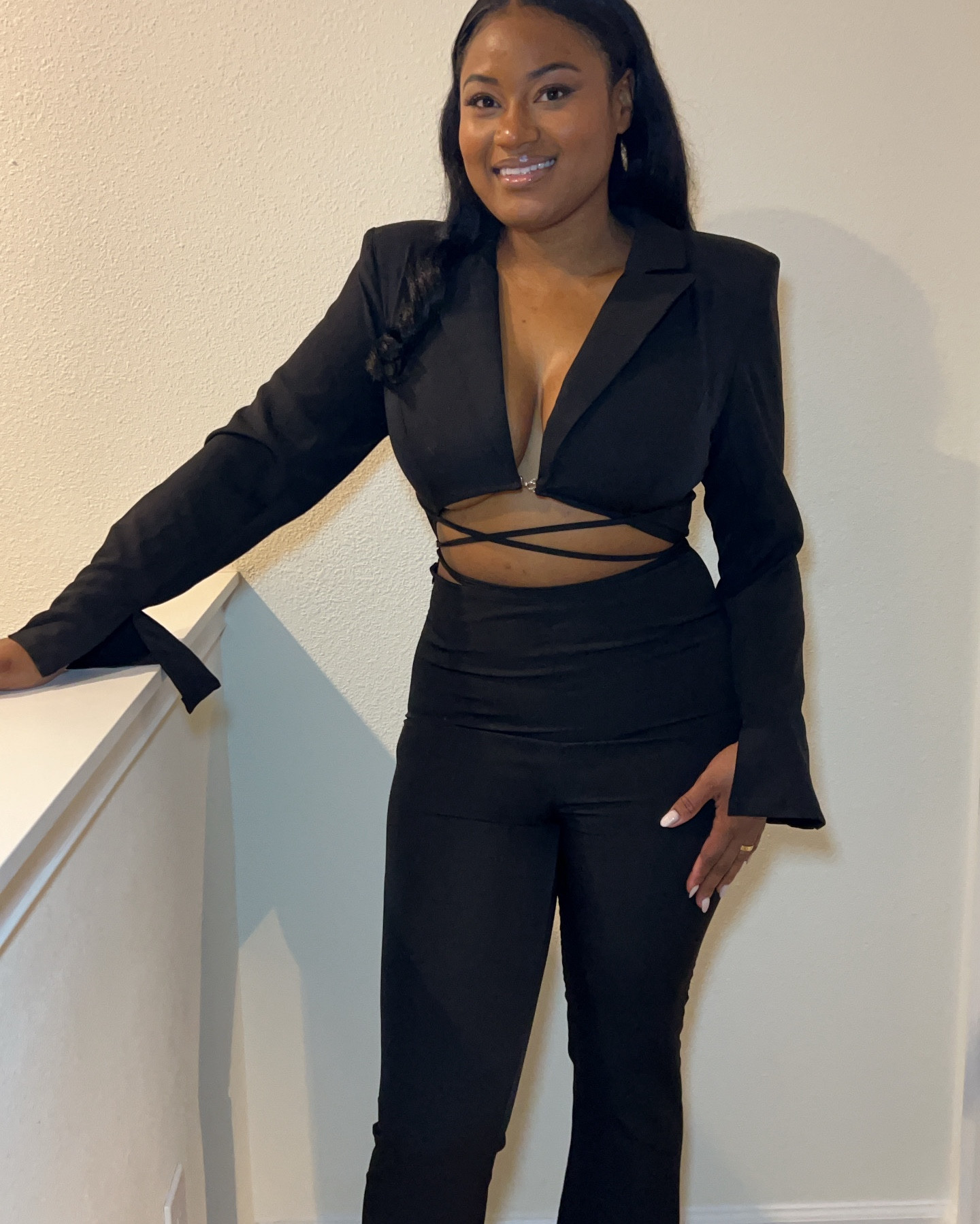 All black jumpsuit 

#LTKStyleTip #LTKTravel #LTKBeauty