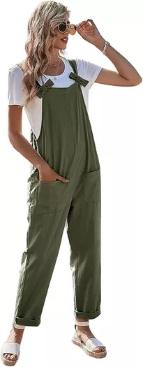 WDIRARA Women's V Neck Long Sleeve Bodycon Unitard Jumpsuit Skinny Pants