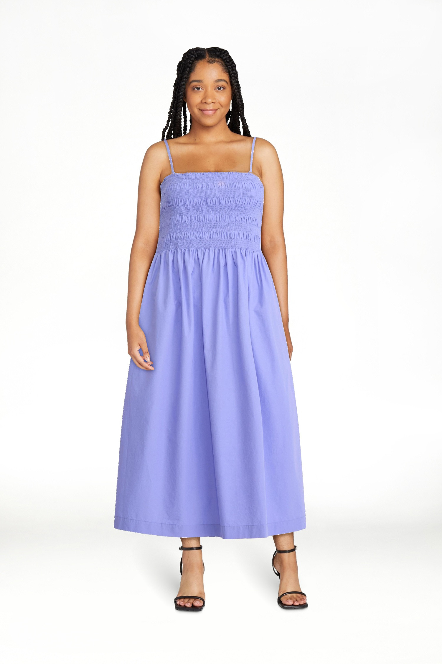 Scoop Women’s and Women’s Plus Smocked Cotton Maxi Dress, Sizes XS-4X | Walmart (US)