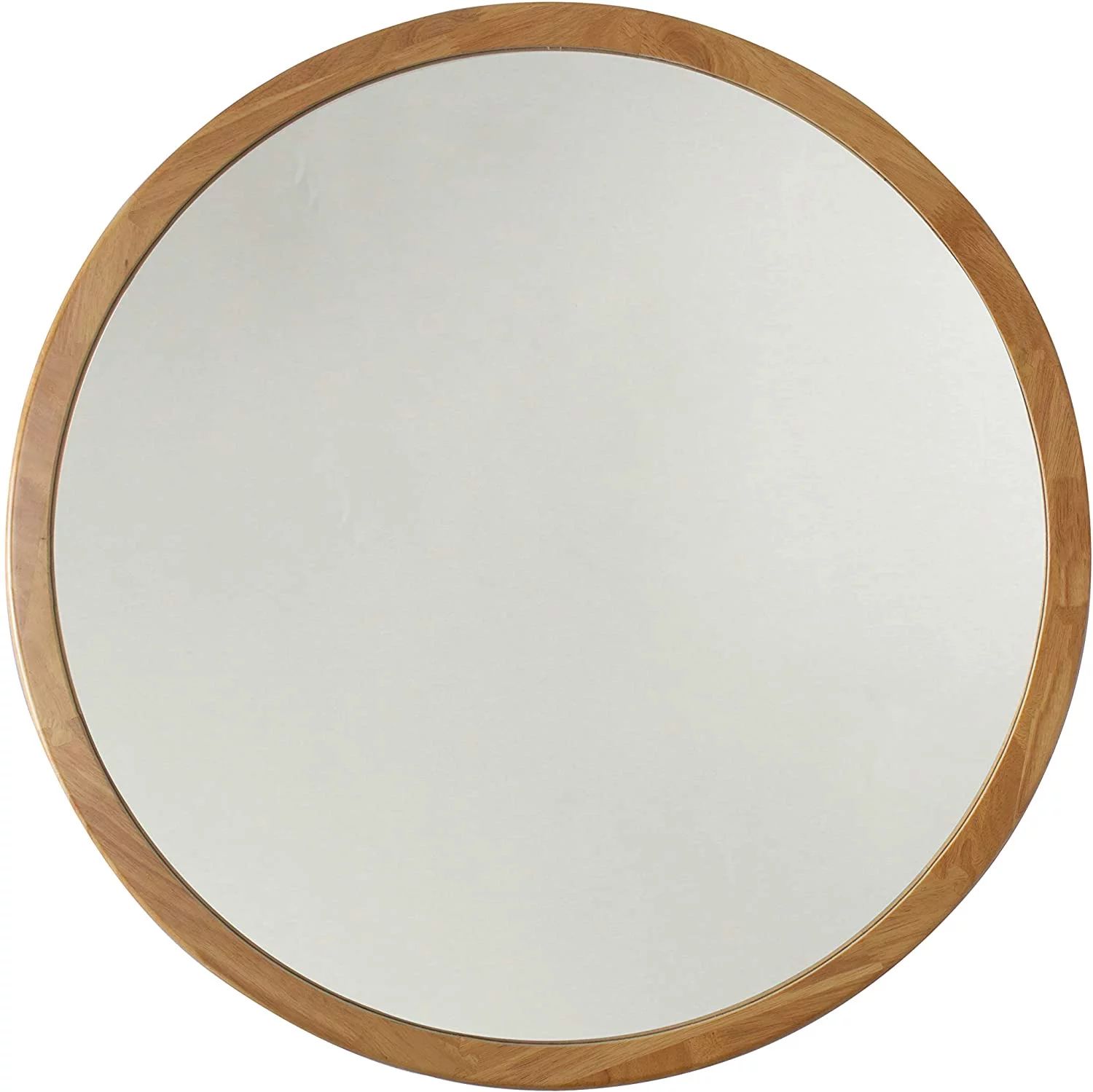 RADIANCE Goods Oak Finish Framed Wall Mirror 28" Height | Walmart (US)
