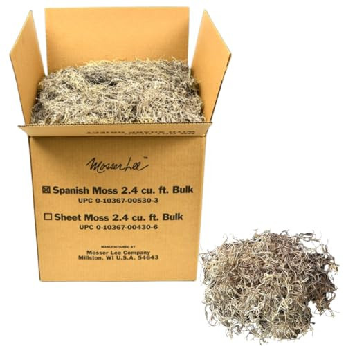 Mosser Lee Spanish Moss – Natural Decorative Moss for Houseplants, Soil Cover, Crafts, Terrariums & Floral Arrangements - 2.4 Cubic Foot | Amazon (US)