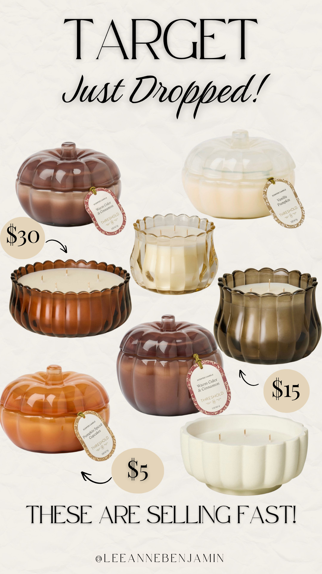 Just dropped! Adorable fall candles at Target! 

 #LTKSeasonal #LTKOver40 #LTKHome