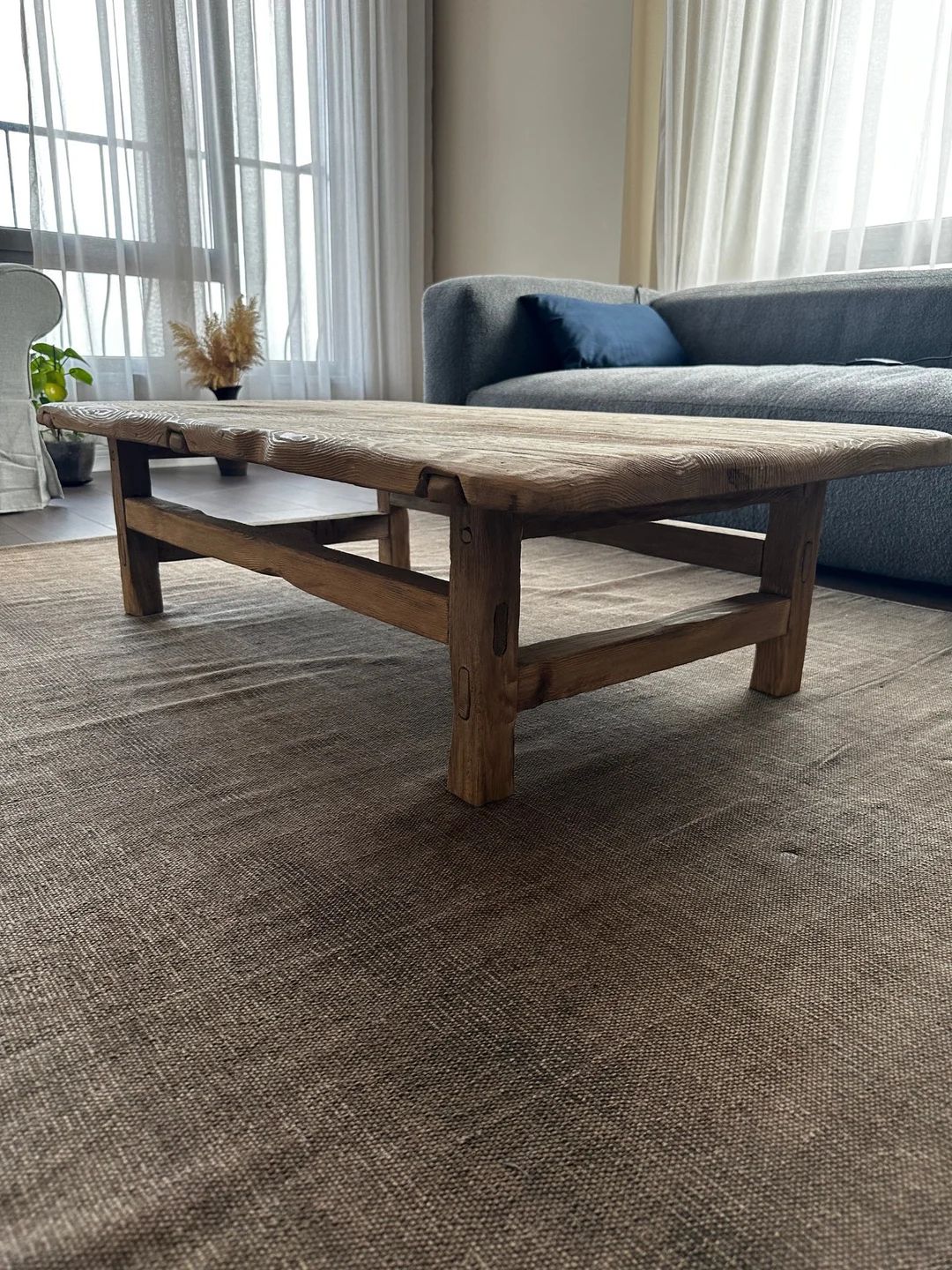 Rustic Large Coffee Table Reclaimed Live Edge Wood Handmade Furniture Handmade - Etsy | Etsy (US)